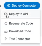 Deploy Connector Button Options