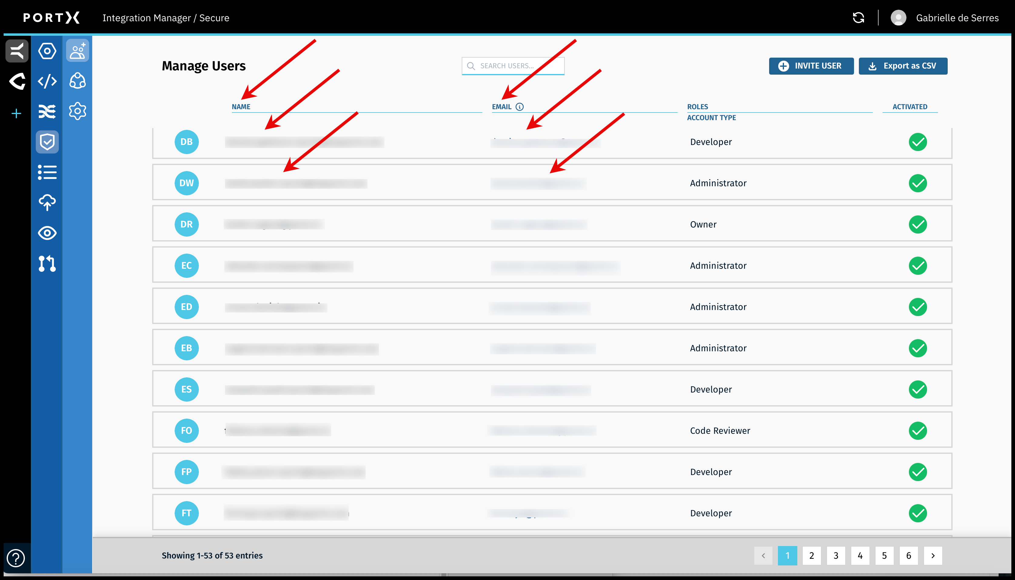 Figure 22. The Secure Module—Manage Users Page