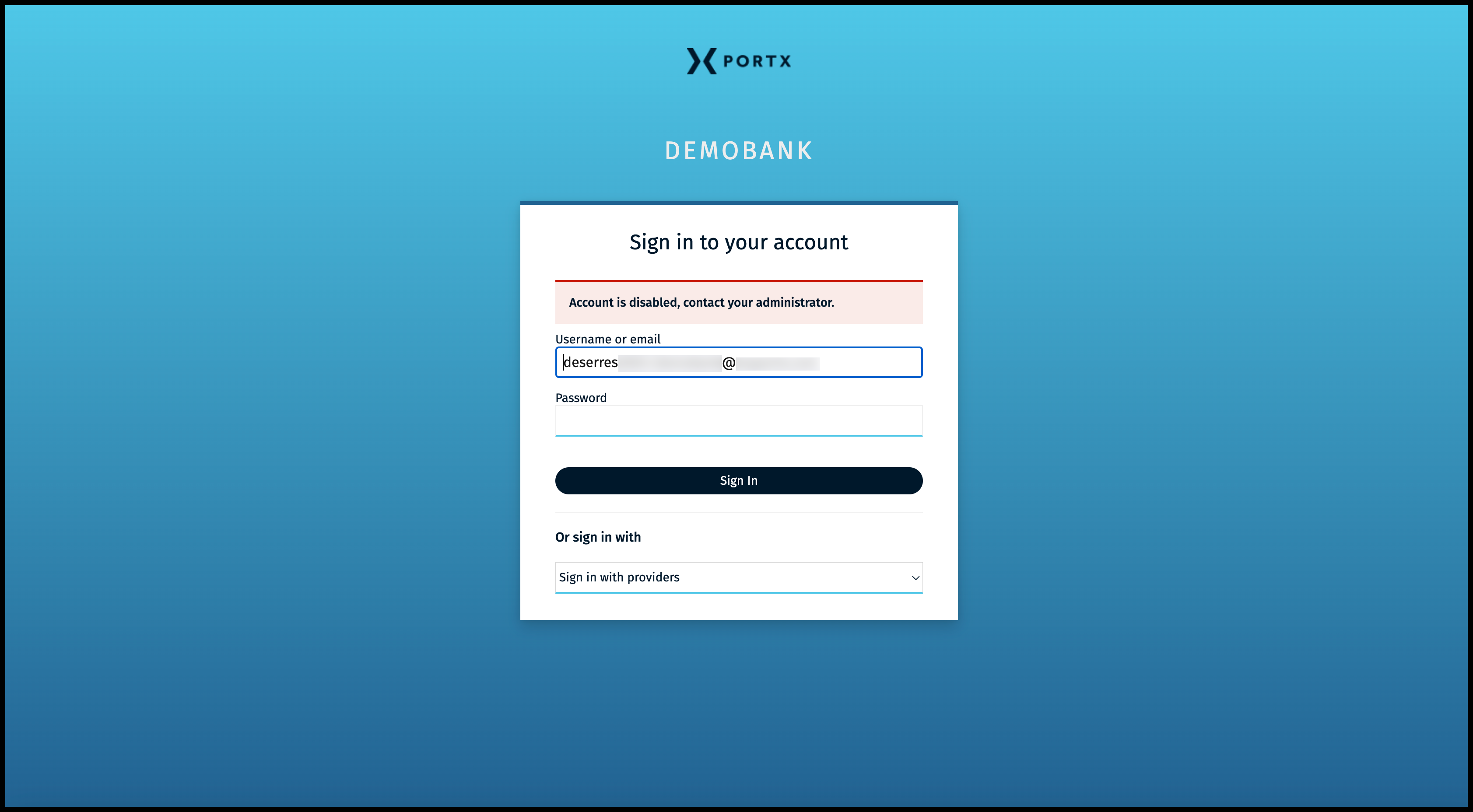 Figure 39. Attempted Log In by Deactivated User and the Message Shown to Them