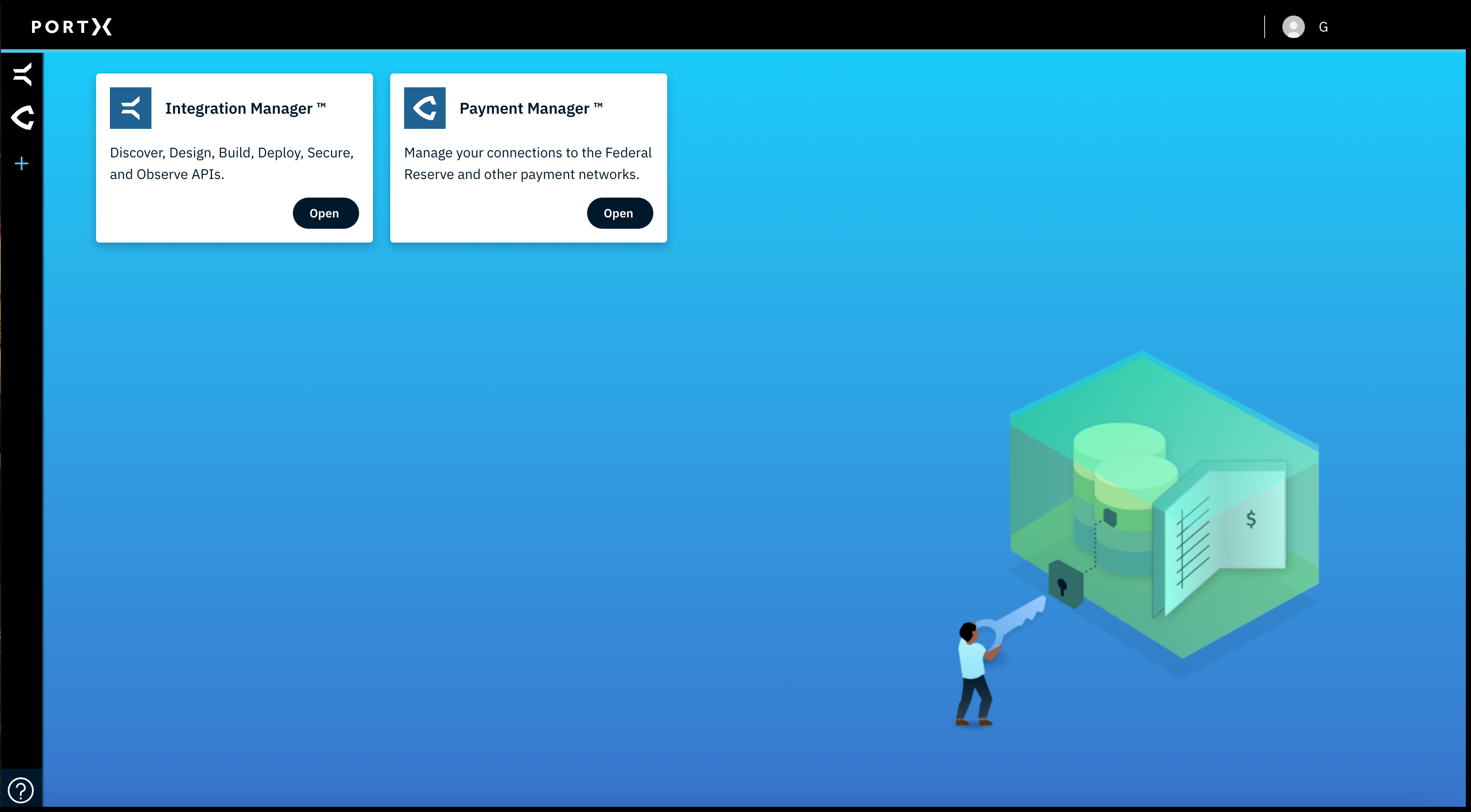Figure 1. PortX Integration Manager Main Page